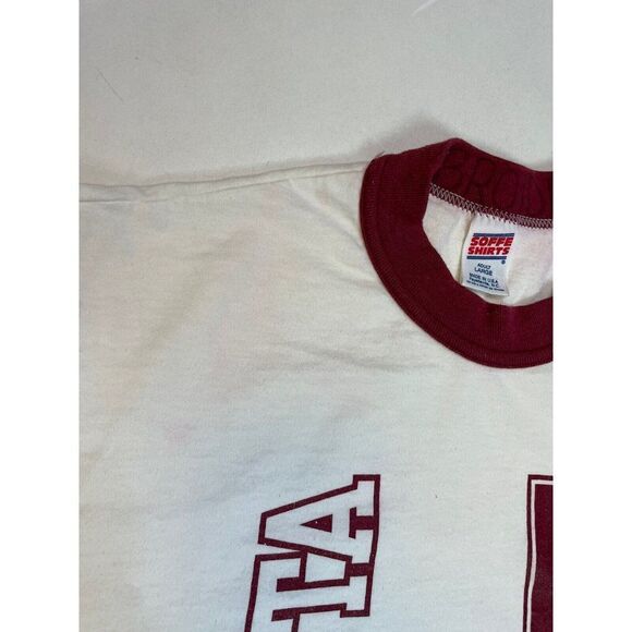 VINTAGE Tequesta Trace Graphic T-shirt Men Medium White Ringer USA 90s - Picture 5 of 11